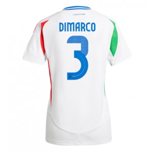 Fotbalové Dres Itálie Federico Dimarco #3 Dámské Venkovní Oblečení ME 2024 Krátký Rukáv